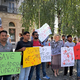 #foto Tudi v Ljubljani protest Bangladeševcev