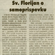 Sv. Florijan o samoprispevku