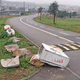 Vandali s petardami raznesli tudi betonske “panetone”