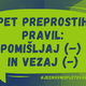 Pet preprostih pravil: pomišljaj (–) in vezaj (-)